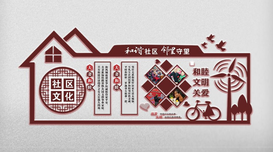 和諧社區文化墻設計圖