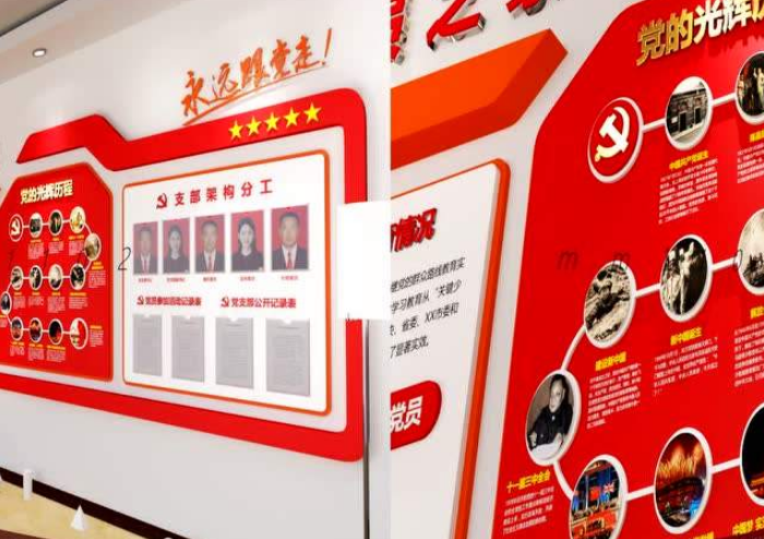 企業(yè)黨建文化墻圖片