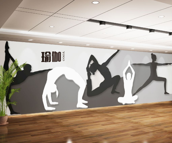 瑜伽文化墻設計圖