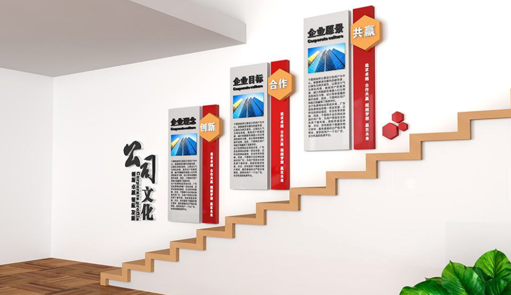 企業(yè)樓梯走廊文化墻圖片