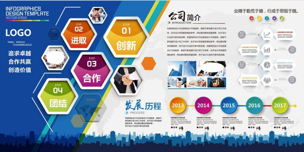 走廊會議室企業墻上勵志建筑立體文化墻