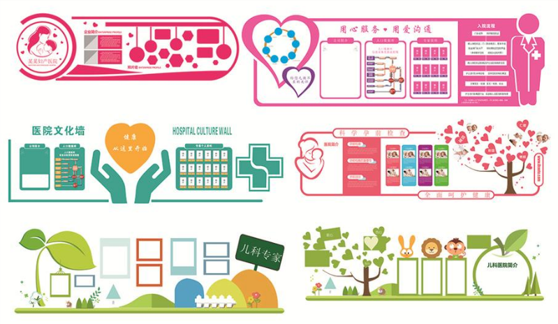 急診醫院科室文化墻制作