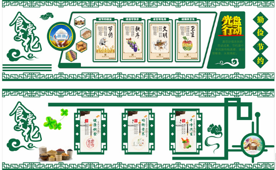 校園食堂文化墻食堂文化模板