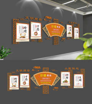 學校食堂餐廳標語文化墻制作