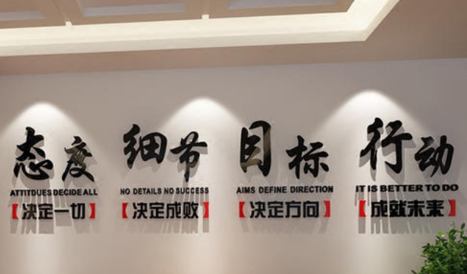 3d公司會議室企業(yè)文化墻辦公室勵志亞克力立體墻貼畫
