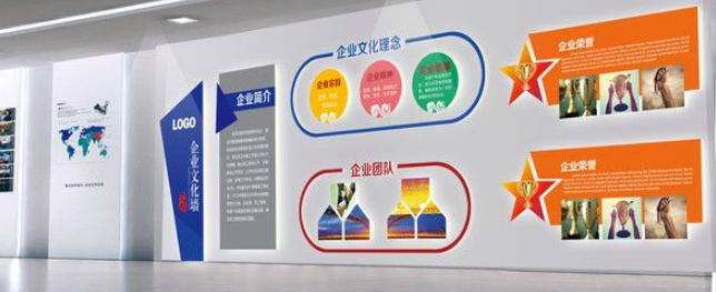 互聯網創意立體公司企業文化墻設計