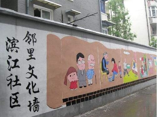 濱江社區(qū)文化墻制作