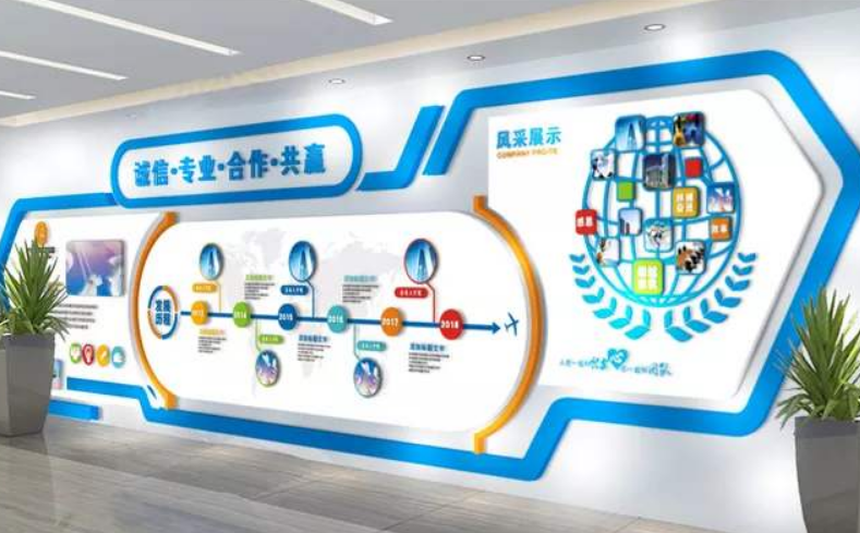 創意企業導視文化墻設計