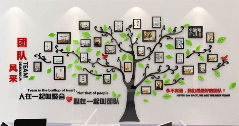 團隊亞克力3d立體墻貼企業墻