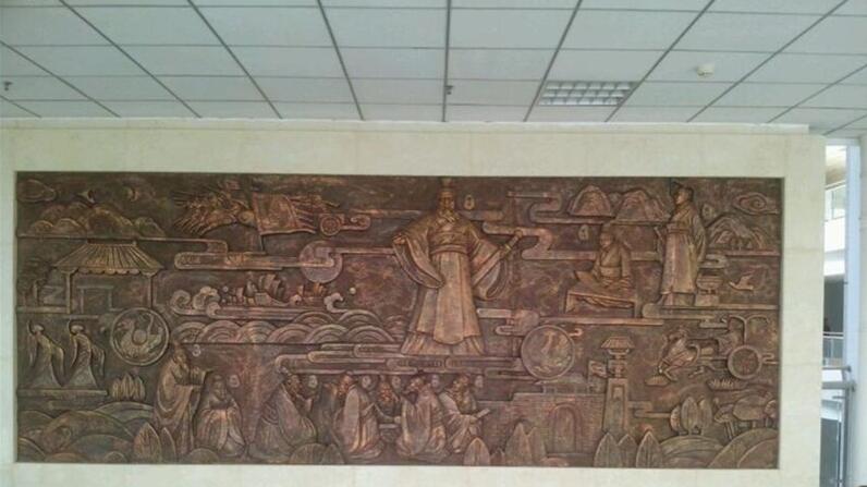 校園浮雕文化墻制作效果圖