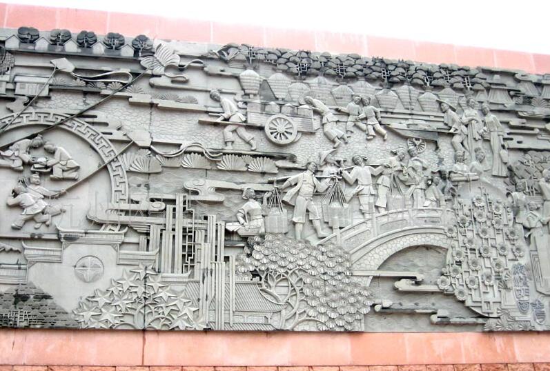 校園浮雕文化墻制作效果圖