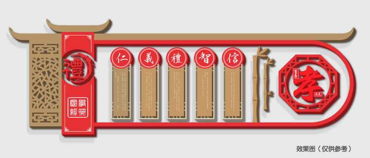 社區(qū)機(jī)關(guān)學(xué)校道德講堂文化墻