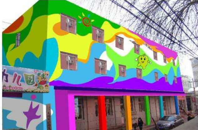 荊門(mén)市幼兒園墻體畫(huà) 室外墻面彩繪噴繪文化墻彩繪