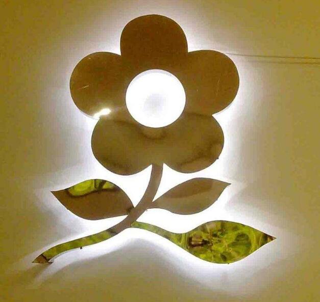 花朵鏡面不銹鋼發光字制作