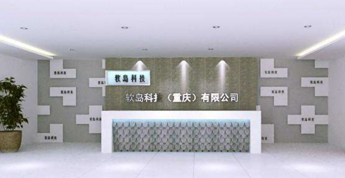 網絡公司現代風格公司前臺形象墻設計效果圖片