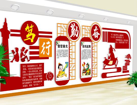 金童小學樓道文化墻效果圖