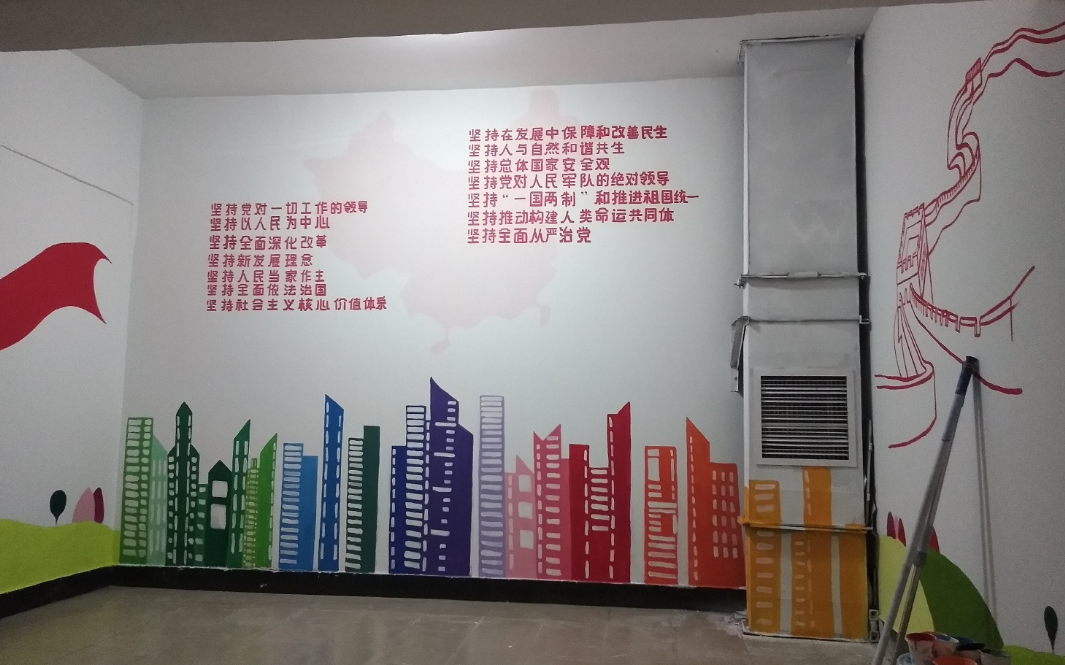 社區樓道黨建文化墻彩繪