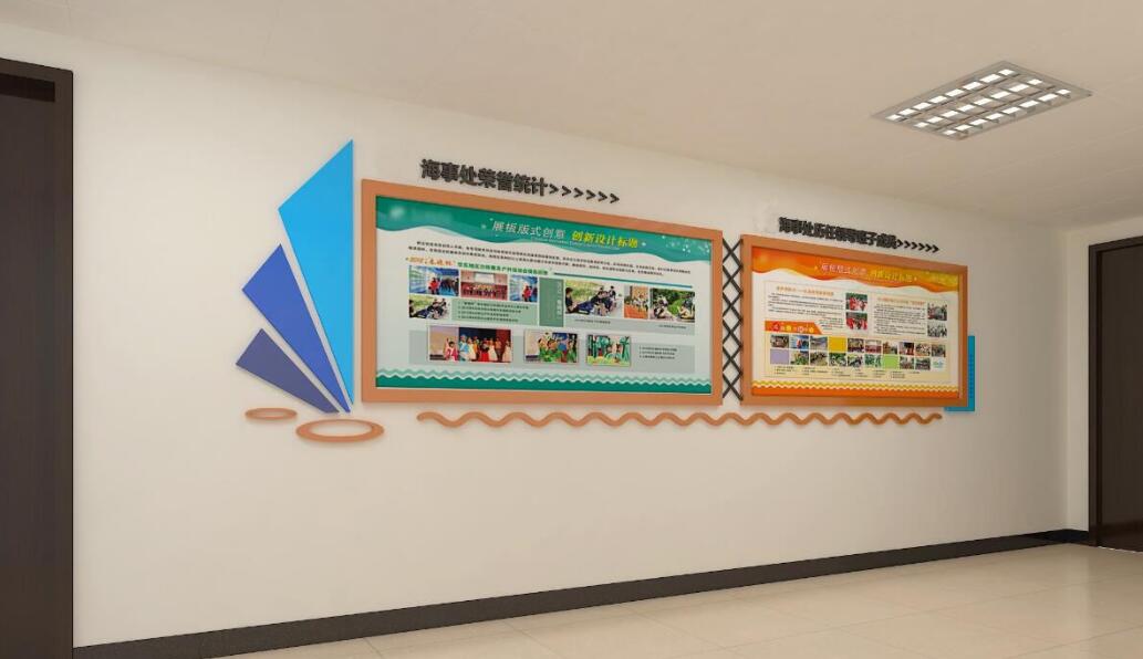設(shè)計(jì)公司走廊文化墻制作效果圖