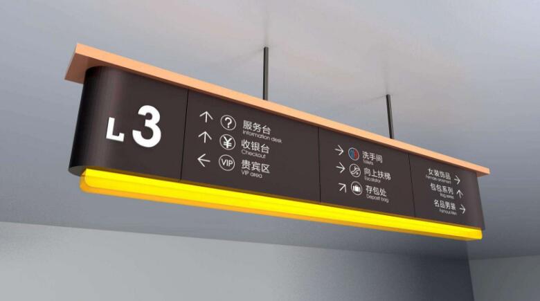百大商場(chǎng)導(dǎo)視牌制作效果圖