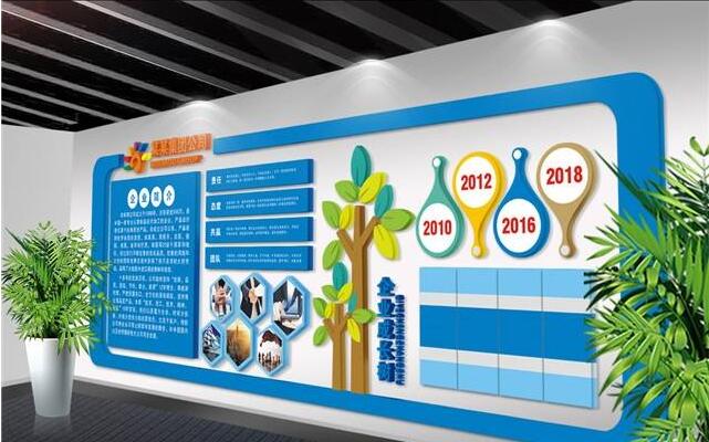 企業辦公室文化墻制作效果圖
