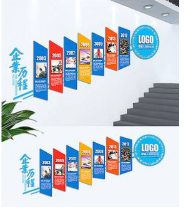 公司辦公室走廊企業環保節能文化墻設計