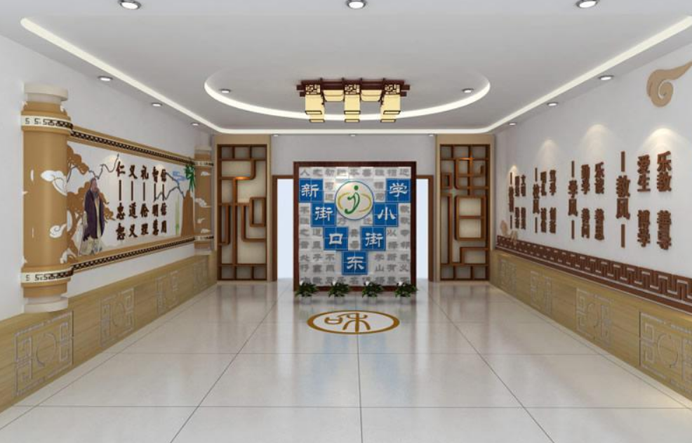 學(xué)校走廊文化墻裝修效果圖 