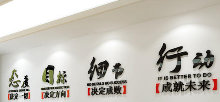 亞克力3d立體標語墻貼公司布置勵志貼紙企業辦公室文化墻