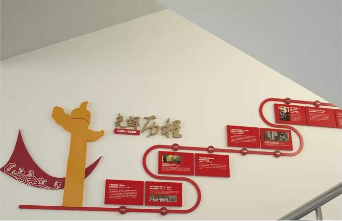 黨建樓梯文化墻制作效果圖