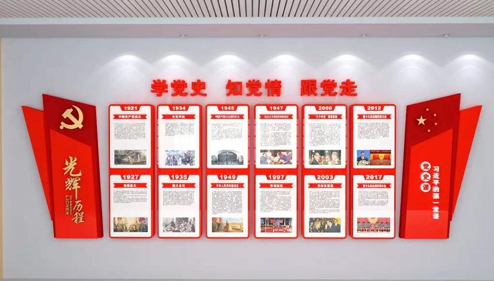 黨支部黨建文化墻制作效果圖