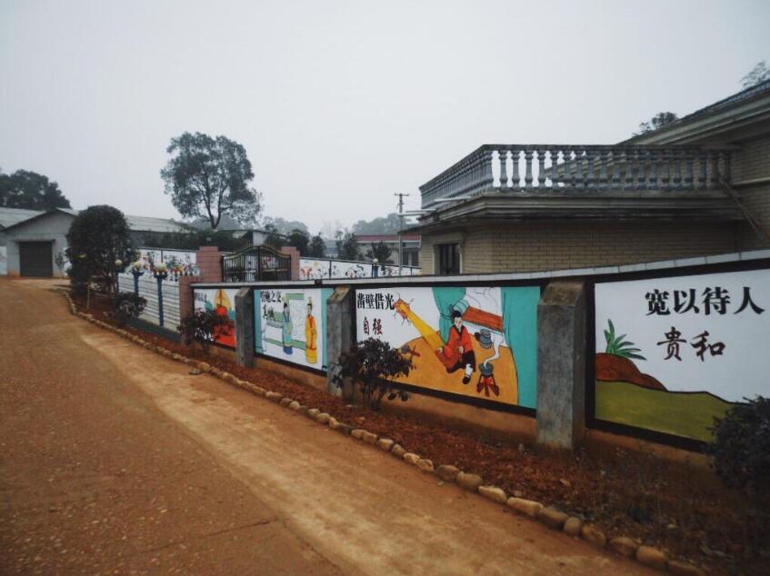 簡約農村街道文化墻制作效果圖