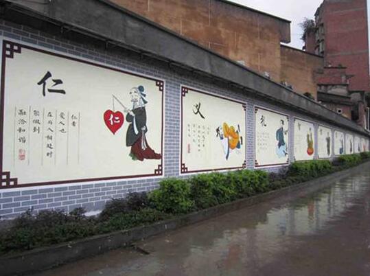 卡通農村文化墻制作效果圖