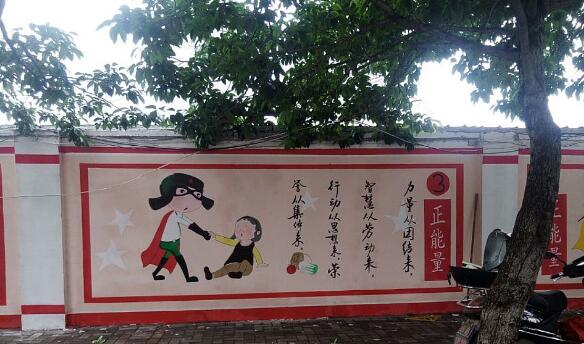 卡通街道文化墻制作效果圖