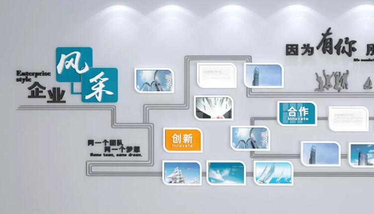 企業員工文化墻制作效果圖