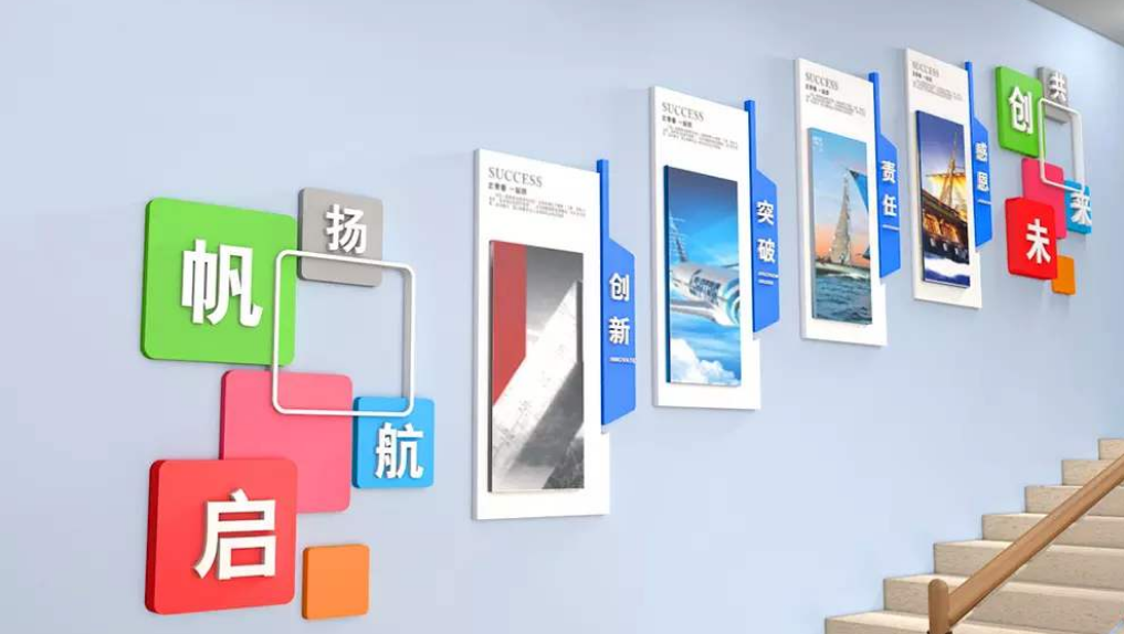 熱氣球樓梯創(chuàng)意企業(yè)文化墻照片墻公司員工風(fēng)采設(shè)計(jì)圖片