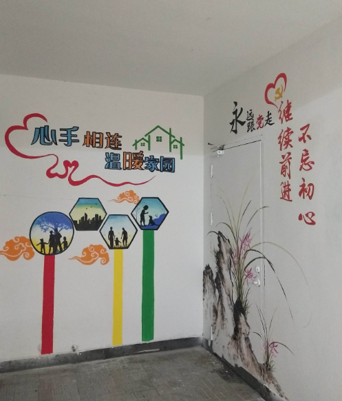 社區(qū)樓道黨建文化墻彩繪