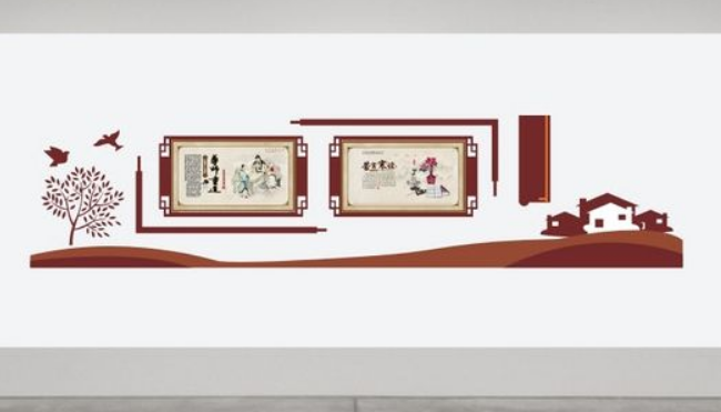中國風(fēng)國學(xué)傳統(tǒng)文化樓道文化墻展板