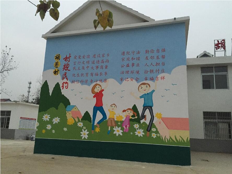 創(chuàng)意農(nóng)村文化墻彩繪制作效果圖