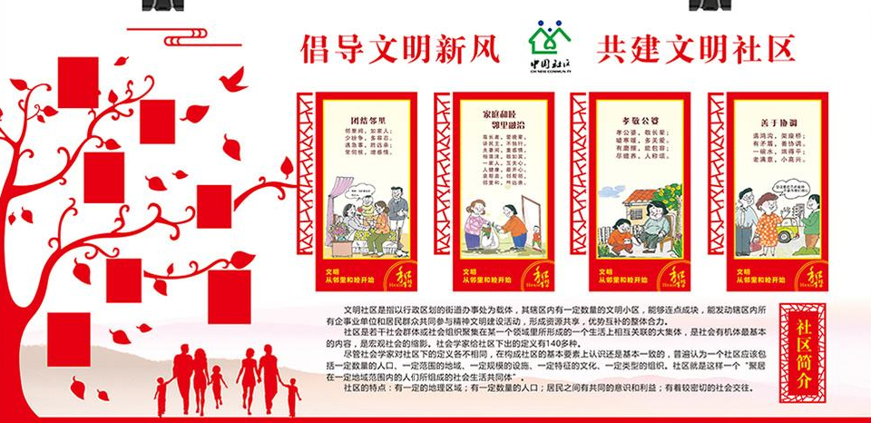 鄰里文化社區文化墻 小區文化墻鄰里文化墻