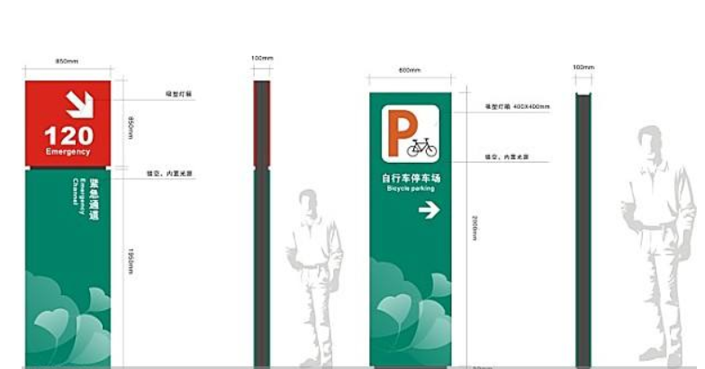 立式指示牌不銹鋼烤漆外發(fā)光