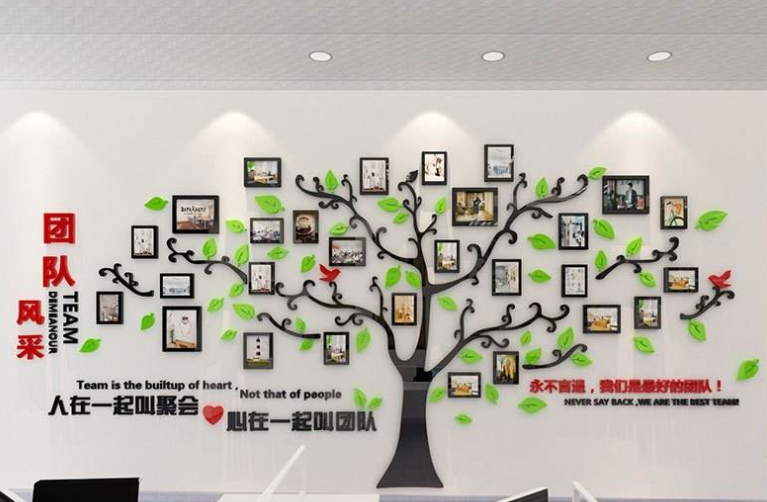 3d 團隊勵志墻貼公司企業文化墻裝飾亞克力字