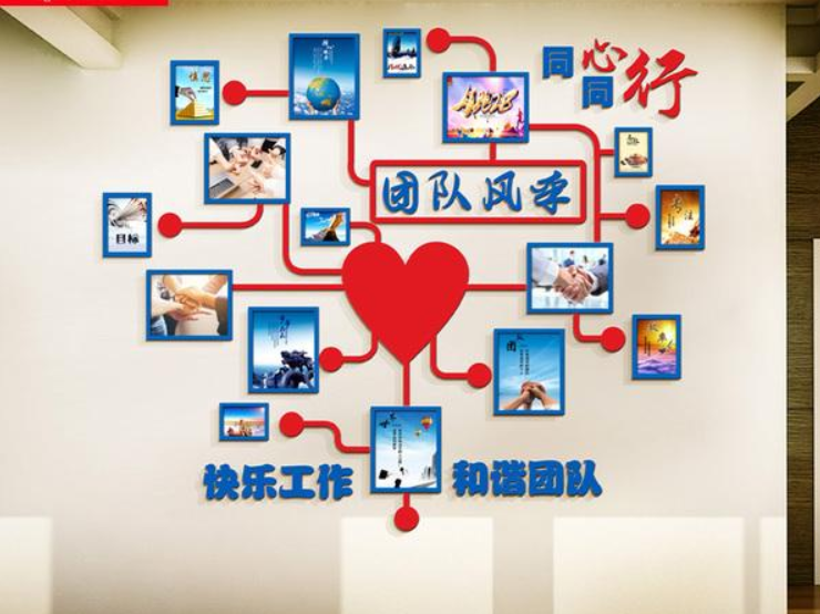 團隊亞克力3d立體墻貼企業墻面貼紙公司文化墻辦公室勵志