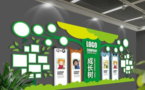 創意卡通立體異形幼兒園培訓機構走廊文化墻