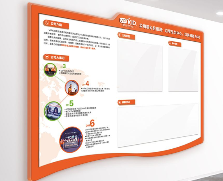 完整內容簡約實用公司簡介企業文化墻展板設計圖片
