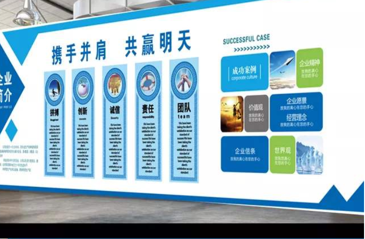 企業文化墻公司簡介背景墻展板設計圖