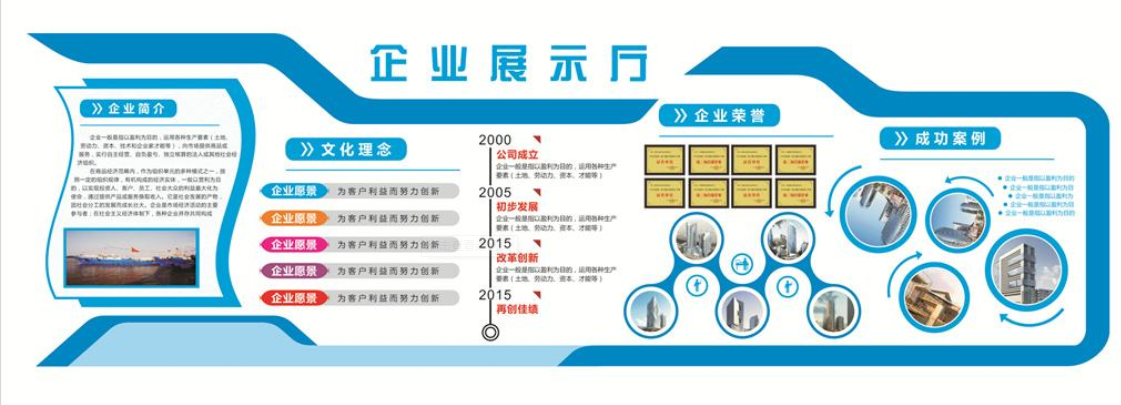 簡約通用現代化企業文化墻