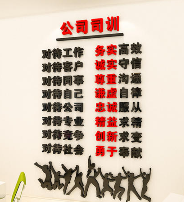 3d亞克力水晶立體墻貼團隊勵志標(biāo)語公司辦公室文化墻