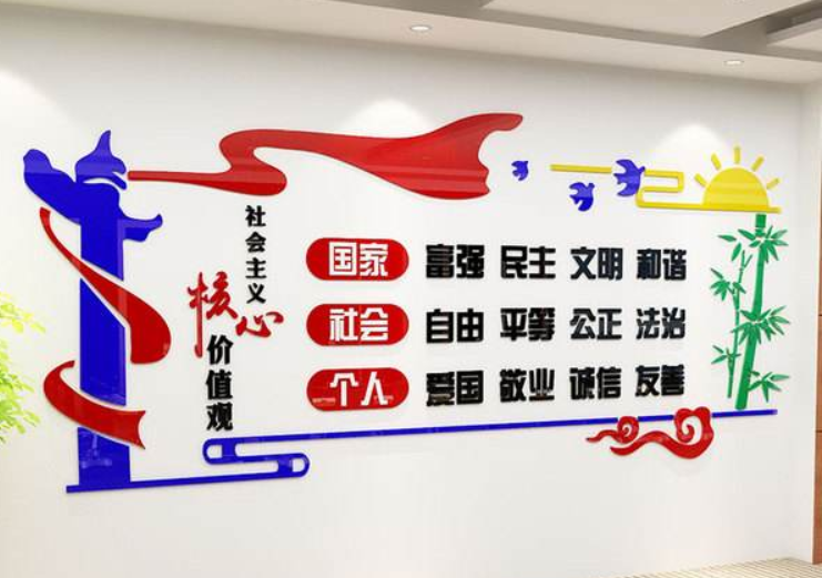 社會主義核心價值觀黨建文化墻圖片
