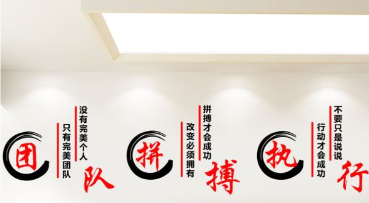 公司辦公室布置勵志墻貼企業文化墻團隊員工激勵標語裝飾文字