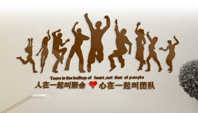 團隊勵志墻貼公司企業(yè)文化墻辦公室墻面裝飾3d亞克力立體墻