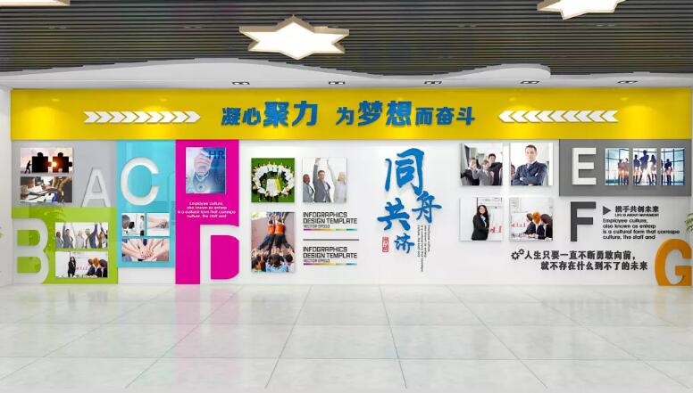 企業展廳文化墻制作效果圖